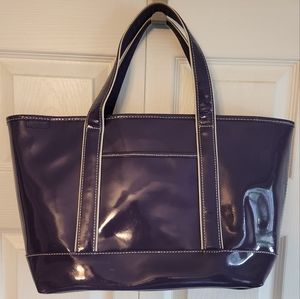 Lands End Patent leather tote bag